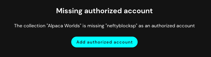 Button to authorize contract