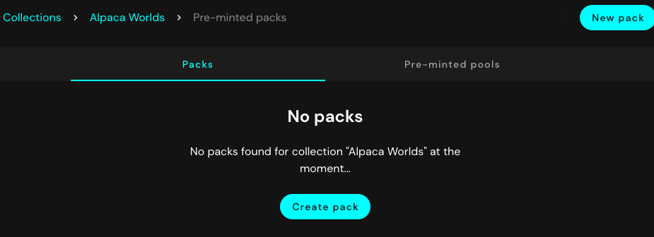 Pre-minted packs overview